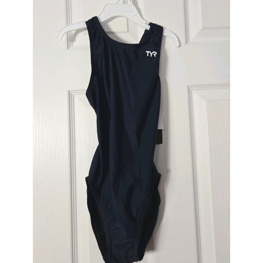 TYR, Women's Solid Maxfit One Piece Navy Blue Swimsuit, Size‎ 28